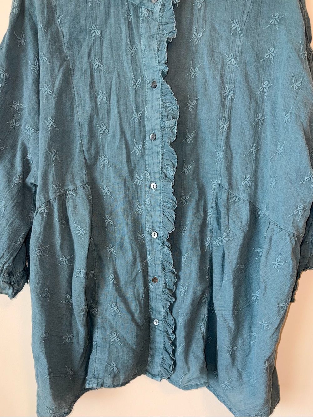 Sundance 3/4 Sleeve Peasant Blouse - Picture 4 of 7